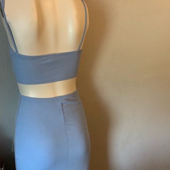 BABY BLUE MAXI DRESS - Picture 6 of 7